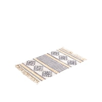 Genérico - Set De 3 Alfombras De Lino 60X90 Cm Para Bajada De Cama V12