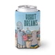 thumbnail image 1 of Sueños de Robot Funda enfriadora de latas, aislante de bebidas para mantener frías o calientes, funda térmica plegable para latas, portabebidas reutilizable, 1 of 6