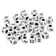 thumbnail image 1 of Paquete De 100 Cuentas Cúbicas Acrílicas Para Hacer Joyas, Pulsera, Negro, 7mm, 1 of 5