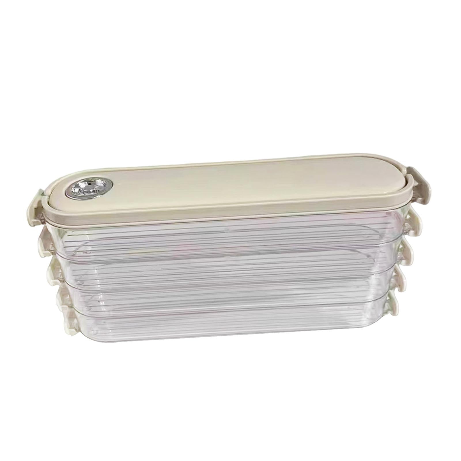 Bothyi - Organizador De Alimentos, Contenedor De Almacenamiento Para Nevera, Para Viajes, Cocina, Camping, Color Blanco Crema