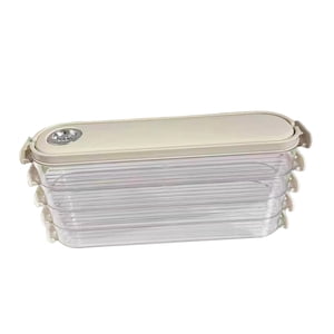 Bothyi - Organizador De Alimentos, Contenedor De Almacenamiento Para Nevera, Para Viajes, Cocina, Camping, Color Blanco Crema