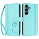thumbnail image 3 of Funda Cartera Trébol para Samsung Galaxy S25 Plus con Ranuras Tarjetas y Carga Inalámbrica Verde menta, 3 of 6