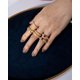 thumbnail image 4 of Anillos de Boda Dorados para Mujer con Acabado Cepillado Anillos de Plata Esterlina 925 Anillo de Diamante Simulado Anillos de Eternidad para Mujer Anillos de CZ para Mujer, 4 of 7
