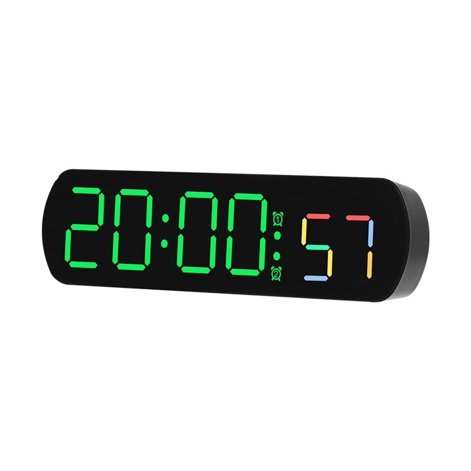 Bothyi - Reloj De Mesa Pantalla Led Reloj De Pared Digital Para Decoración De Sala De Estudio Junto A La Cama Negro Y Verde