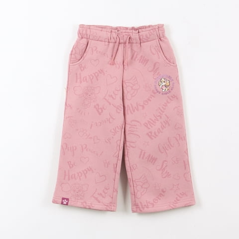 Pantalón De Buzo Niña Palazzo Skye Rosado Paw Patrol