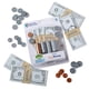 thumbnail image 1 of Recursos de aprendizaje de Pretend Play Money, 150 piezas para niños mayores de 3 años, 1 of 6
