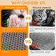 thumbnail image 5 of Alfombrilla de arena para gatos Anywish, grande, 47 x 33 cm, doble capa, gris, 5 of 9