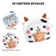 thumbnail image 5 of Funda de silicona Nimuw para AirPods 4 con diseño de vaca y mosquetón, 5 of 8