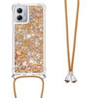 Funda Foxdock Para Motorola Moto G 5G 2023 Con Cuerda Ajustable, Brillo Líquido, Protección Antigolpes Y Lente – Ideal Para Regalo