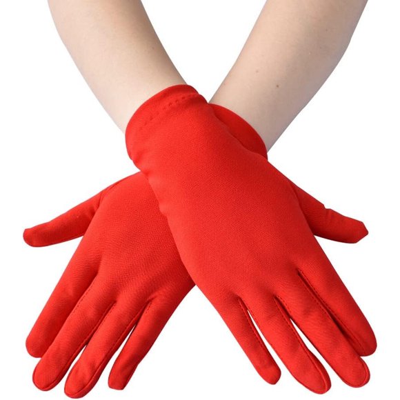 Vonokee Adult Spandex Gloves, Short Stretchy Opera Gloves