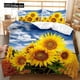 thumbnail image 1 of v315 Bed Sheets Plants Flowers Sunflower Beddings Single Twin Full King Size Bedlinen Winter Duvet Cover Set Bedclothes Green Bed Set Queen Size 3-Piece Bedding Set (1 Duvet Cover + 2 Pillow Shams) Be, 1 of 5