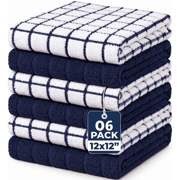Paños de Cocina Bumble Towels 30 cm Pack de 6 Azul Marino