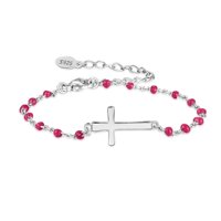 Heshpaws - Brazalete Cruz Religiosa De Plata De Ley
