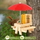 thumbnail image 4 of Comedero para ardillas MIXXIDEA de madera maciza con paraguas, 4 of 9