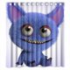 thumbnail image 1 of Cortina de ducha de monstruo azul, juego de cortinas de baño con ganchos, tamaño 66 x 72 pulgadas, 1 of 3