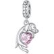 thumbnail image 1 of Charm Perrito sobre Corazón Rosa en Plata 925, 1 of 2