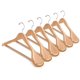thumbnail image 1 of Perchas de madera para trajes, 6 unidades, color ámbar, con hombros anchos, 1 of 7