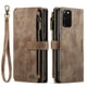 thumbnail image 1 of Wallet Case Artificial Leather Card Holder, Magnetic Kickstand & Zipper For Samsung Galaxy S23 S22 S21 S20 Ultra S21 FE S10 S9 S8 Plus Note 10 Note 20 Ultra, 1 of 3