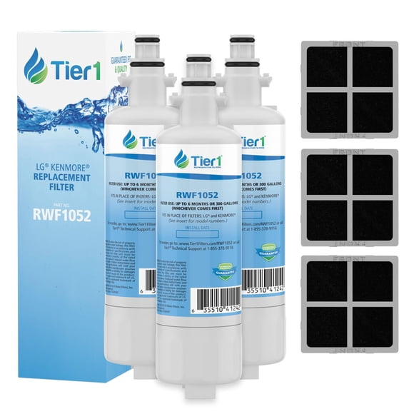 Combinación de filtros de agua y aire para refrigerador, nivel 1, ADQ36006101, paquete de 3