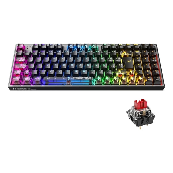 Teclado Mecanico Gamer Machenike K500-B94 Rgb100 % Antighosting Hotswap