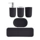 thumbnail image 4 of Juego de accesorios de baño de plástico, taza para la boca, bandeja para necesidades, jabonera, botella de loción, artículos de baño modernos, decorac , negro NegroB, 4 of 5