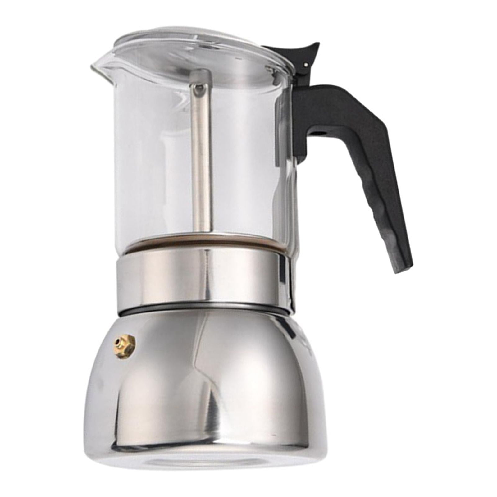 Magideal - Cafetera, Cafetera Espresso Para Estufa, Cafetera Espresso Portátil, Cafetera De Acero Inoxidable Para Cafetería, Camping Al Aire Libre 450ml