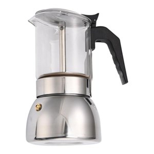 Magideal - Cafetera, Cafetera Espresso Para Estufa, Cafetera Espresso Portátil, Cafetera De Acero Inoxidable Para Cafetería, Camping Al Aire Libre 450Ml