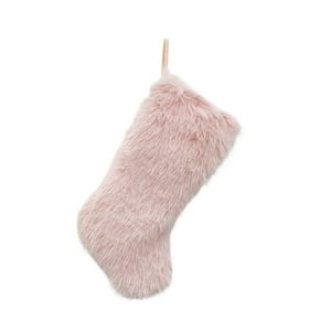 Genérico - Medias Navideñas Suaves Para Colgar En La Sala De Estar, Dormitorio Infantil, Vacaciones, Color Rosa, 48 X 27 X 21 Cm