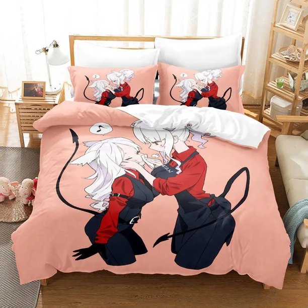 Anime Game Helltaker Bedding Set Duvet Cover Bed Set Quilt Cover Pillowcase Comforter Boys Adult Home Textiles Bed Sheets