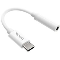 Adaptador De Audio Hoco Ls30 Tipo C A Digital 3.5Mm Blanco