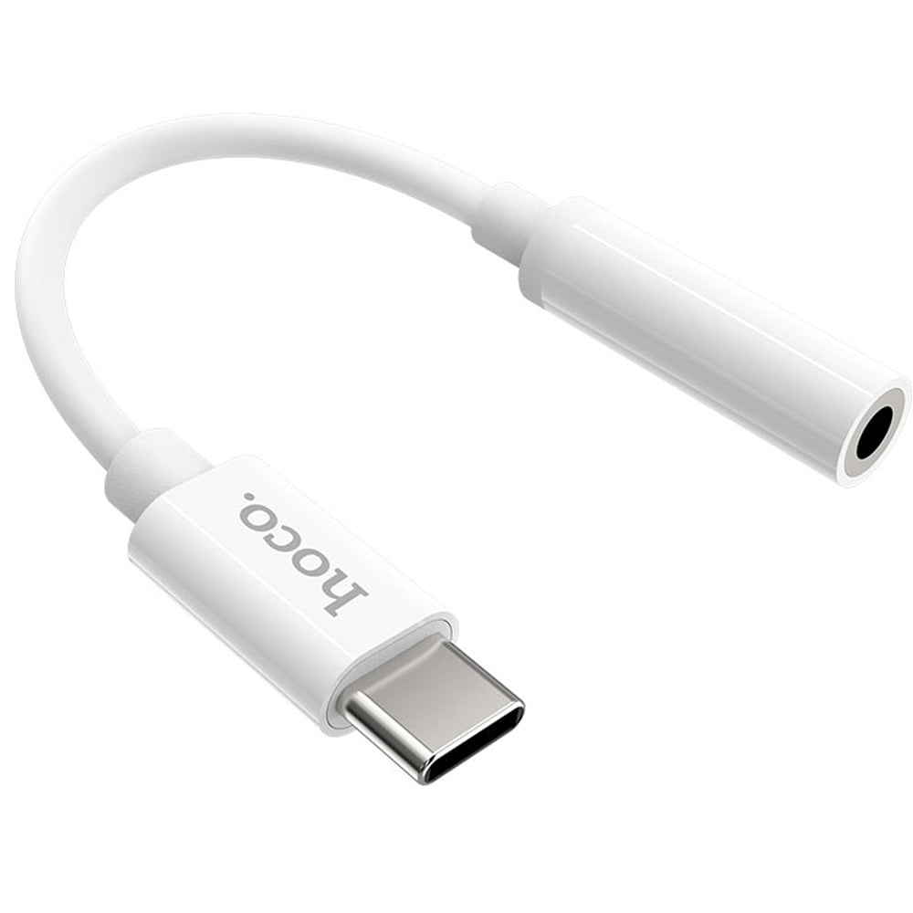Adaptador De Audio Hoco Ls30 Tipo C A Digital 3.5mm Blanco