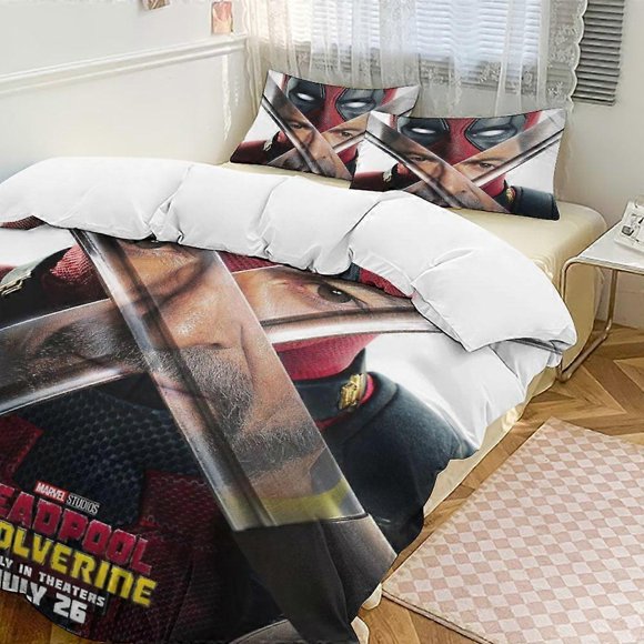Deaool & Wolverine Bedding Comforter Se, 3-Piece Bedding Set Soft Wa Bed Set for Bedroom All Seas