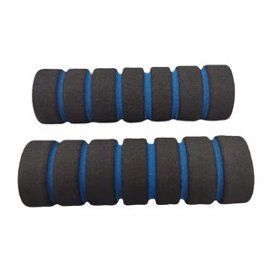 Magideal - 2X Puños De Manillar De Bicicleta De Montaña, Puños De Bicicleta De Esponja, Empuñaduras De Manillar De Bicicleta Antideslizantes De Manejo Cómodo A Azul