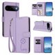 thumbnail image 2 of Funda Cartera Trébol para Google Pixel 11 Pro con Ranuras Tarjetas y Carga Inalámbrica Morado claro, 2 of 6