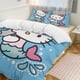 thumbnail image 3 of Mermaid Hello Kitty Comforter Twin SizeComforter Set for Kids Girls3Pcs Bedding Set Printed Comforter with 2 PillowcasesDown AlternativeSoft and Lightweight Bed Sheets, 3 of 5