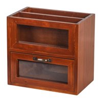 Magideal - Gabinete De Almacenamiento De Escritorio Caja De Madera Gabinete De Almacenamiento Tipo De Cajón De Madera Estante Para Artículos Diversos Baño Cocina