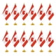 thumbnail image 1 of Paquete de 12 banderas canadienses para escritorio, pequeñas banderas canadienses para mesa de oficina con base, para decoración de hogar, oficina, festivales, eventos y celebraciones., 1 of 5