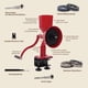 thumbnail image 4 of Manivela Grain Mill WONDERMILL Junior Deluxe, color rojo, 4 of 7