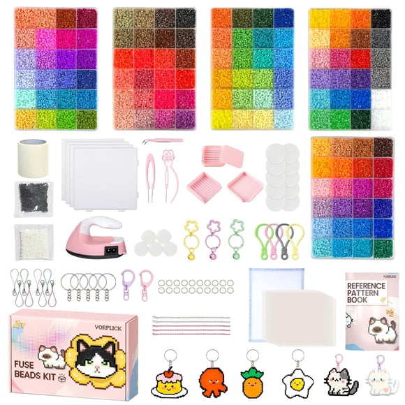 Kit de cuentas fusibles Vorplick de 62.000 piezas, 2,6 mm, 120 colores, DIY