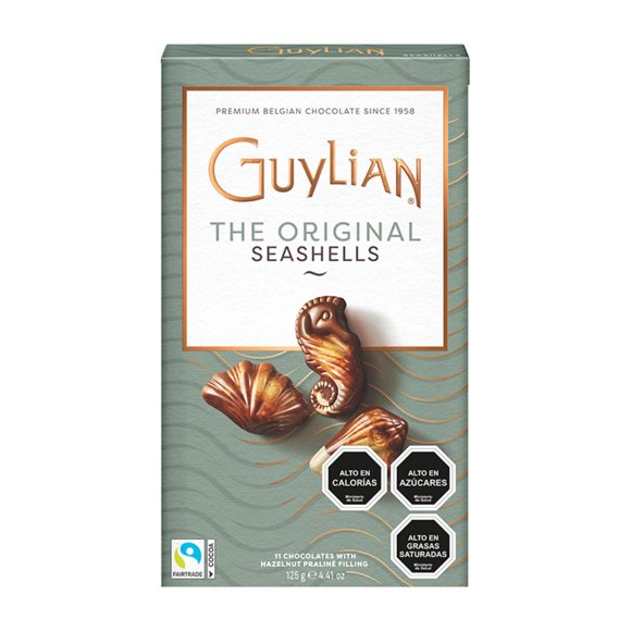 Estuche Bombón Chocolate Seashells, 125 g