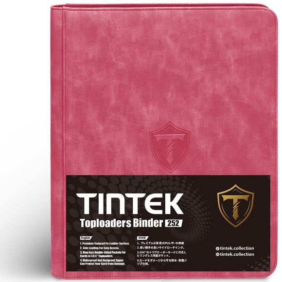 Álbum de exhibición TINTEK de 9 bolsillos para cartas, rosa