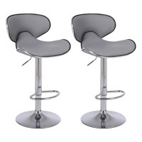 Novahus - Pack De 2 Pisos De Bar Loft Con Respaldo Y Reposapiés Gris