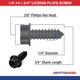 thumbnail image 4 of Tornillos para placa de matrícula OttoSpeed - Pack de 8, negro, tipo cruz, 4 of 5