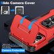 thumbnail image 5 of Funda Armada para iPhone 17 Pro Max con Tapa Deslizante y Soporte Magnético Giratorio Rojo, 5 of 5