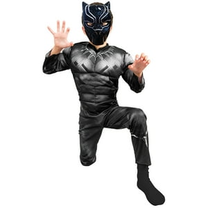 Marvel - Disfraz Pantera Negra Black Panther Talla 4 A 6 Años