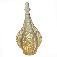 Magideal - Lámpara De Lámpara De Estilo Marroquí Linterna , Gris, 16X16X33Cm Punto Redondo