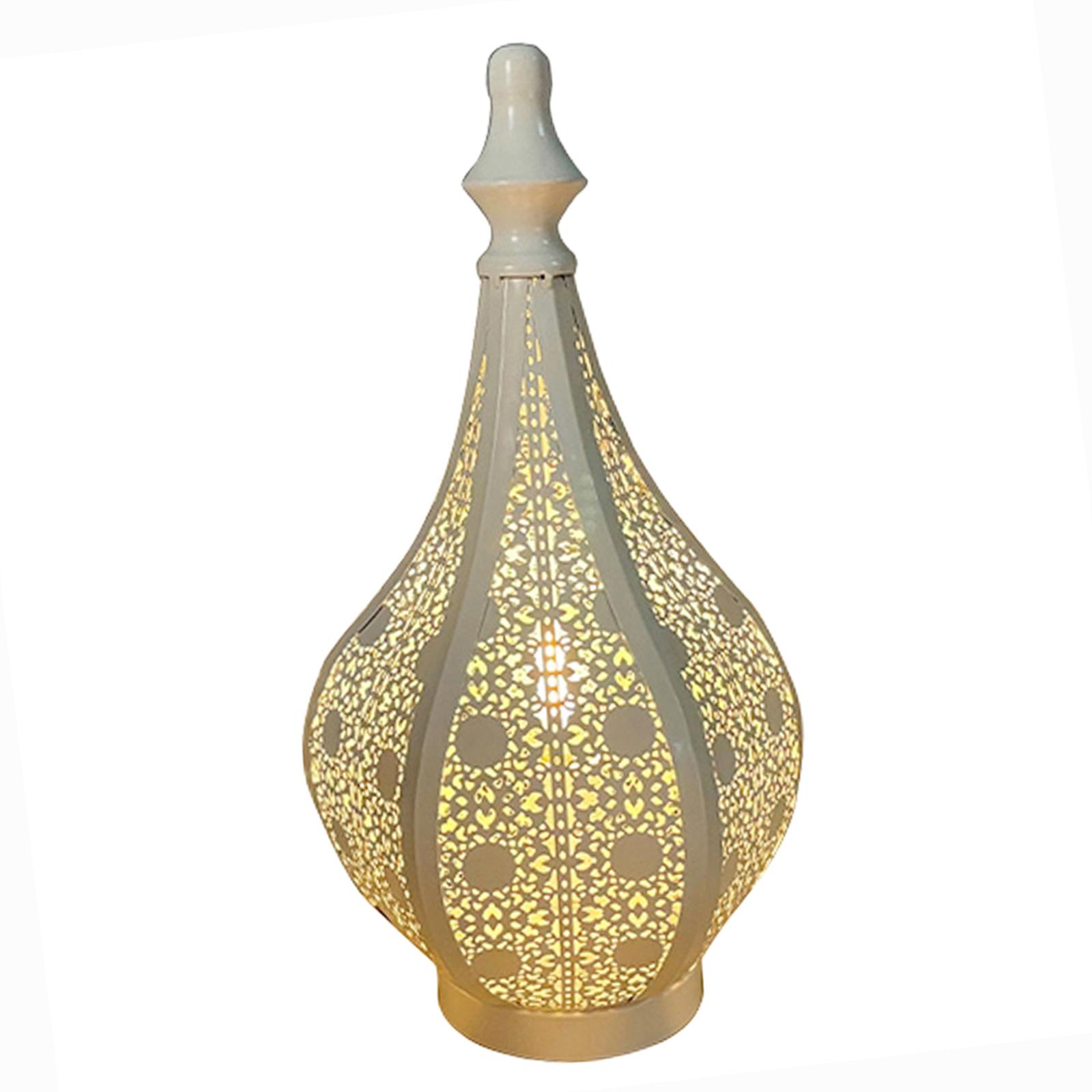 Magideal - Lámpara De Lámpara De Estilo Marroquí Linterna , Gris, 16X16X33Cm Punto Redondo