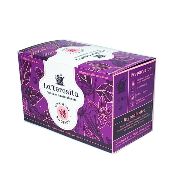 Infusión De Hierbas Uva Acai Rooibos La Teresita 20 Un