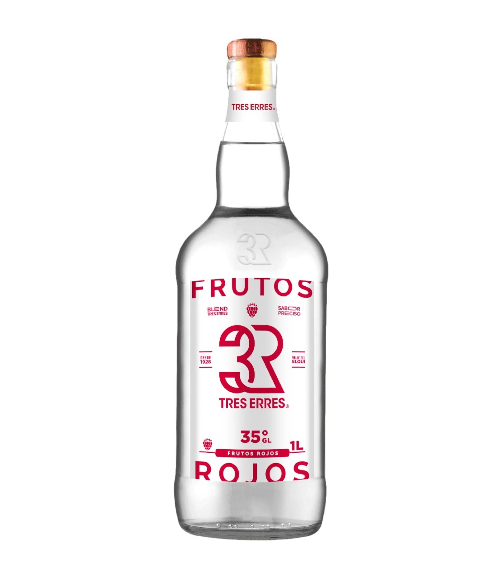 Pisco Frutos Rojos 35° Botella 1000 ml Tres Erres