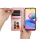 thumbnail image 4 of Funda tipo cartera FOXDOCK para Xiaomi Poco M3 Pro 5G , diseño girasol en relieve, cuero PU, cierre magnético, soporte y tarjetero, 4 of 5